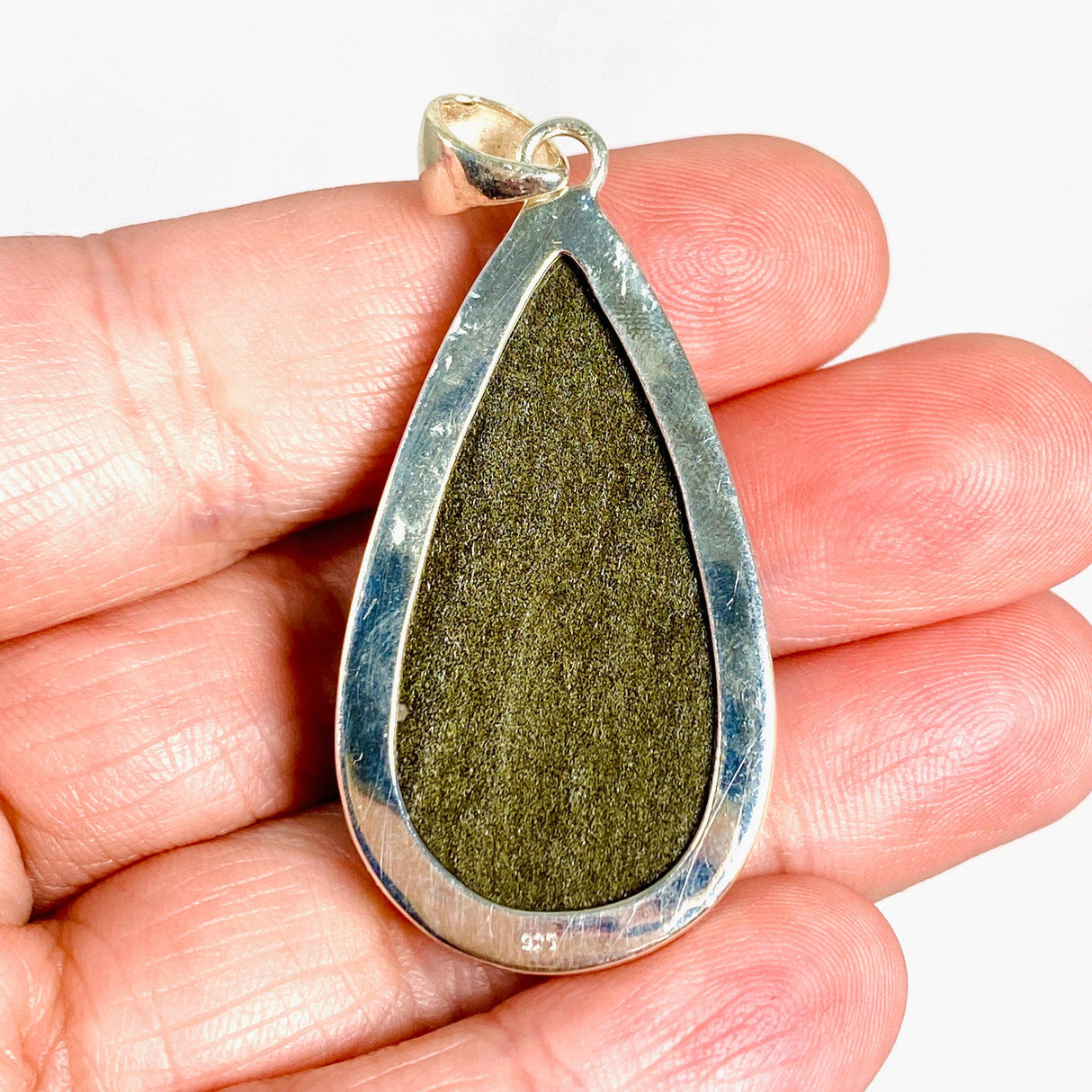 Goldsheen Obsidian teardrop pendant KPGJ3884 - Nature's Magick