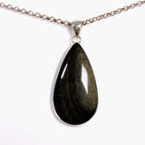 Goldsheen Obsidian teardrop pendant KPGJ3884 - Nature's Magick