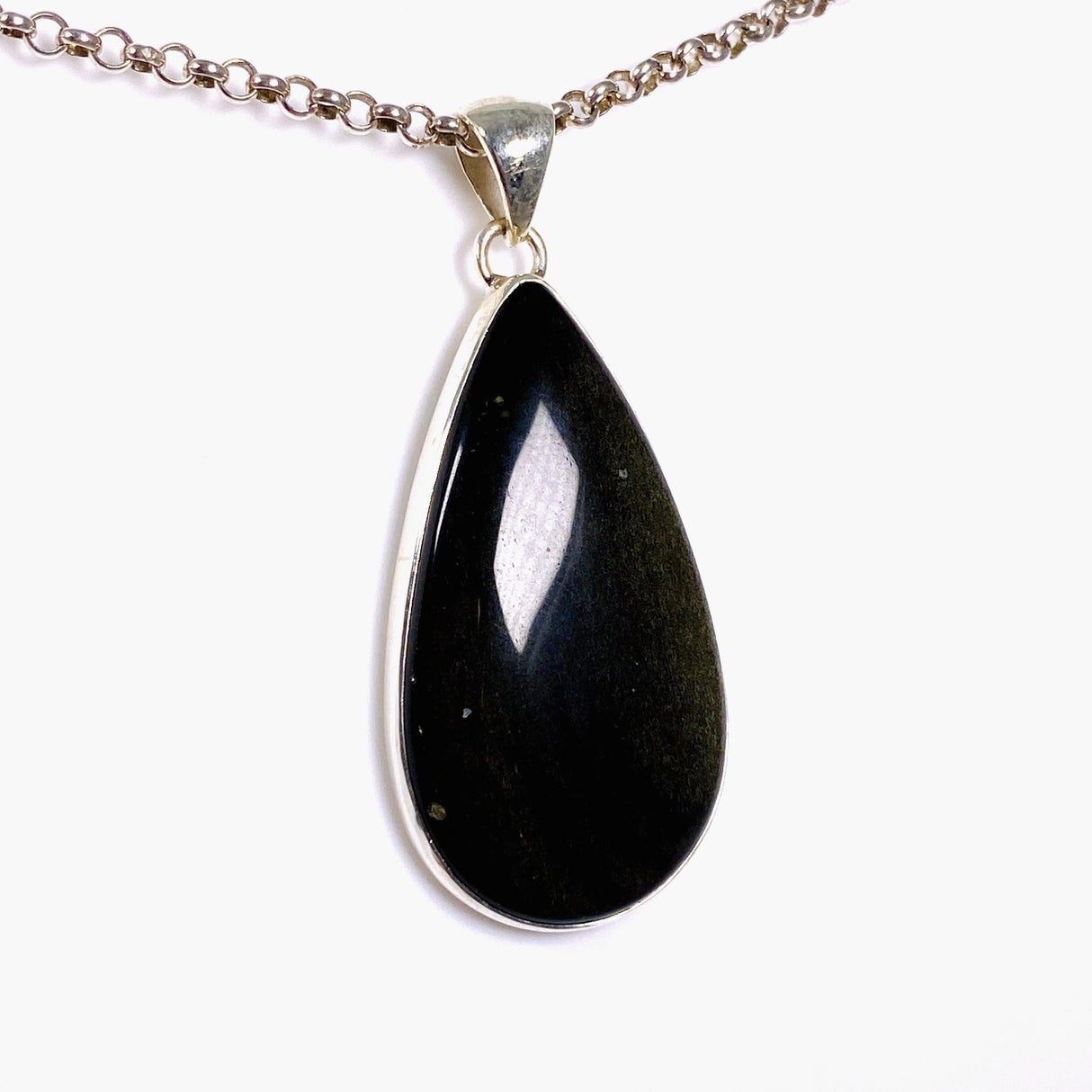 Goldsheen Obsidian teardrop pendant KPGJ3884 - Nature's Magick