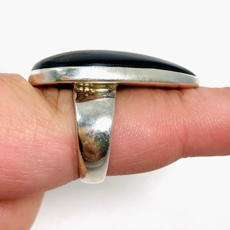 Goldsheen Obsidian teardrop ring s.8 KRGJ2922 - Nature's Magick