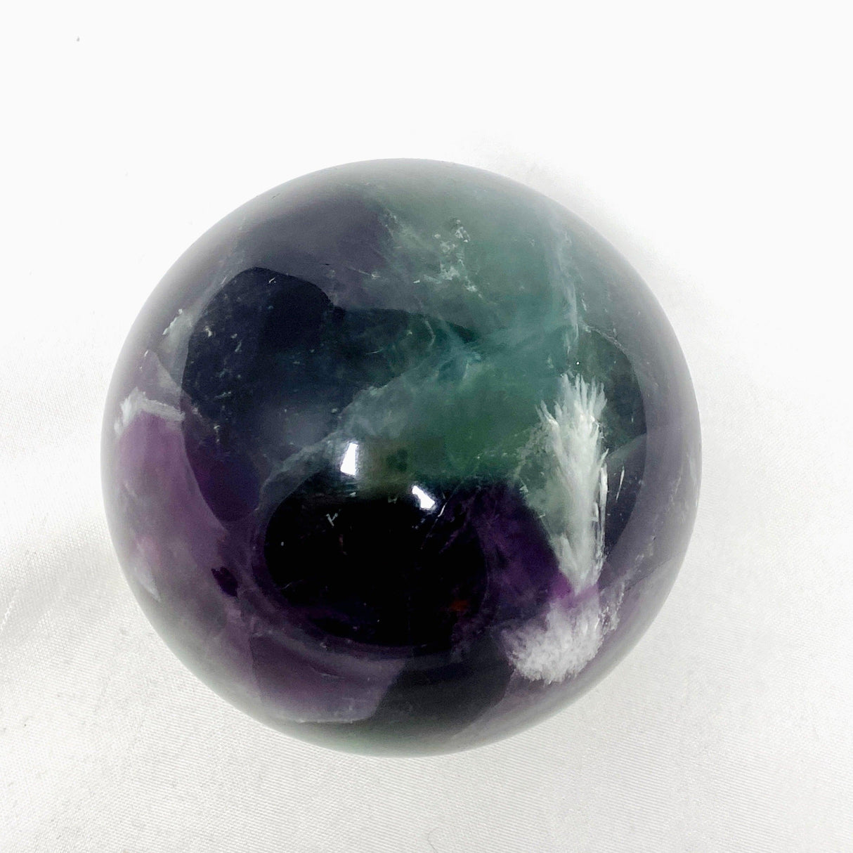 Green and Purple Fluorite Sphere FLS-13 - Nature's Magick