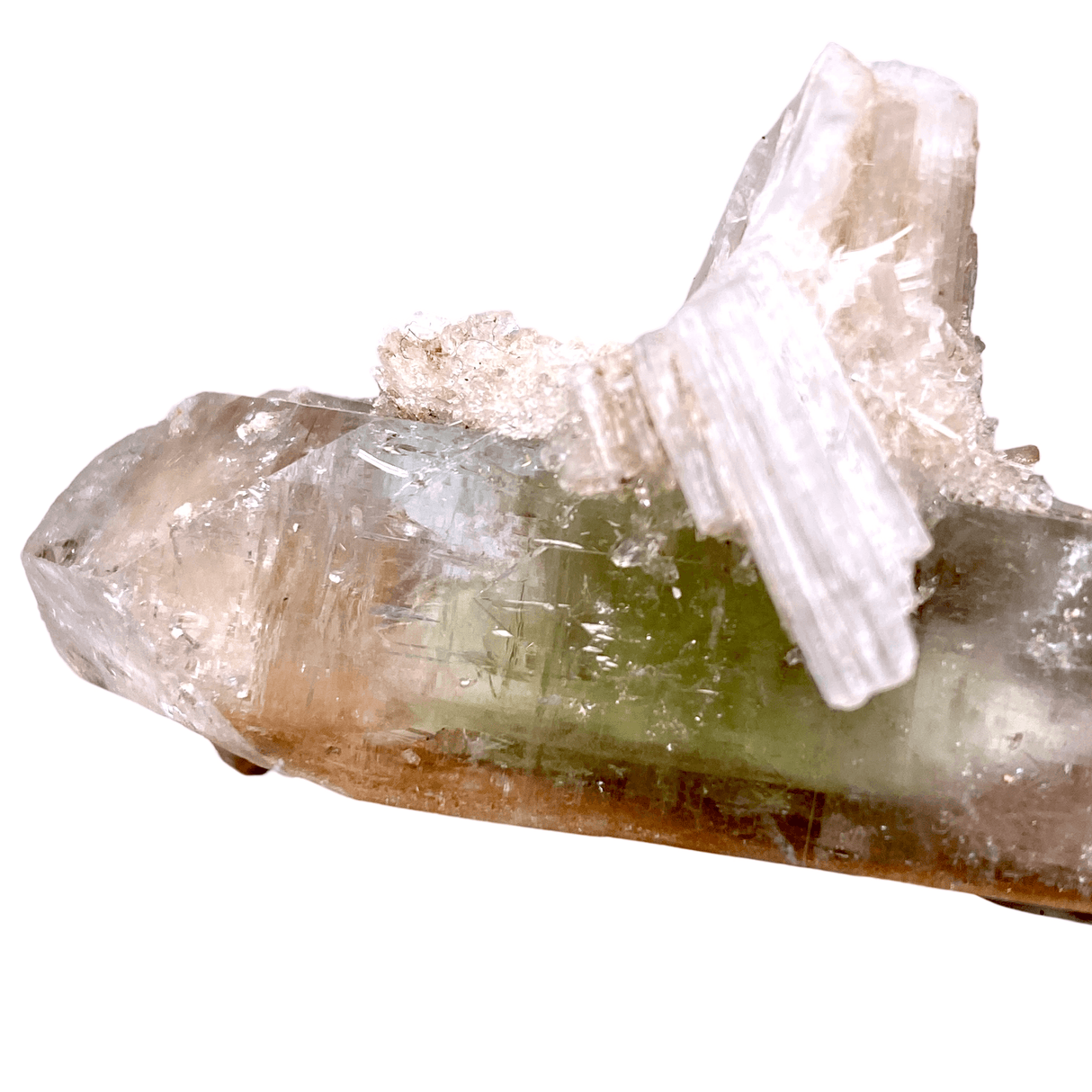 Green Apophyllite on Stilbite from Pachora, India GAS-28 - Nature's Magick