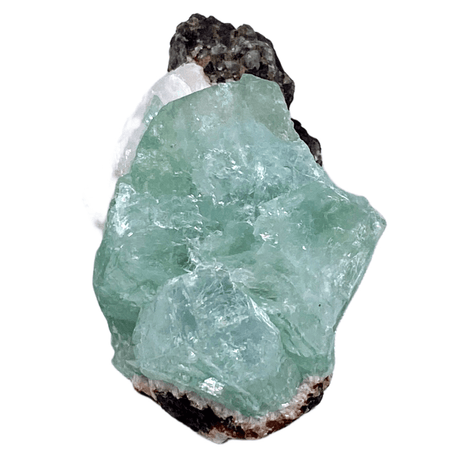 Green Apophyllite on stilbite on Heulandite GAS-05 - Nature's Magick