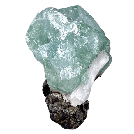 Green Apophyllite on stilbite on Heulandite GAS-05 - Nature's Magick