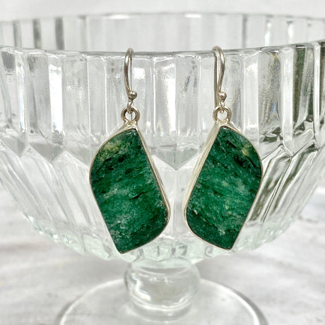 Green Aventurine freeform earrings KEGJ1124 - Nature's Magick