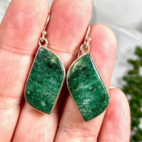 Green Aventurine freeform earrings KEGJ1124 - Nature's Magick