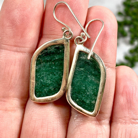 Green Aventurine freeform earrings KEGJ1124 - Nature's Magick