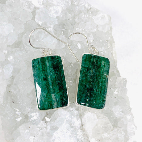 Green Aventurine Rectangular Earrings KEGJ1412 - Nature's Magick