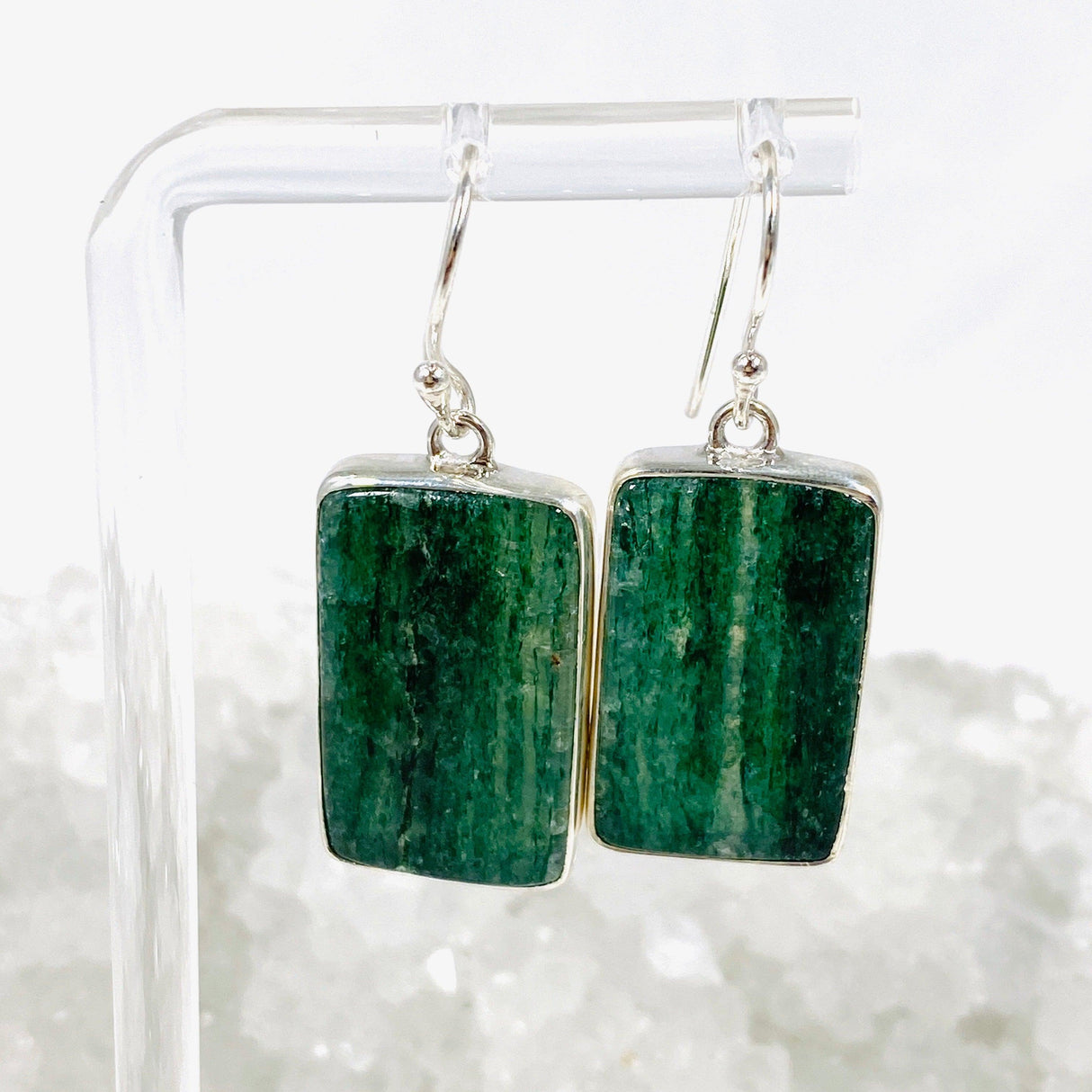 Green Aventurine Rectangular Earrings KEGJ1412 - Nature's Magick