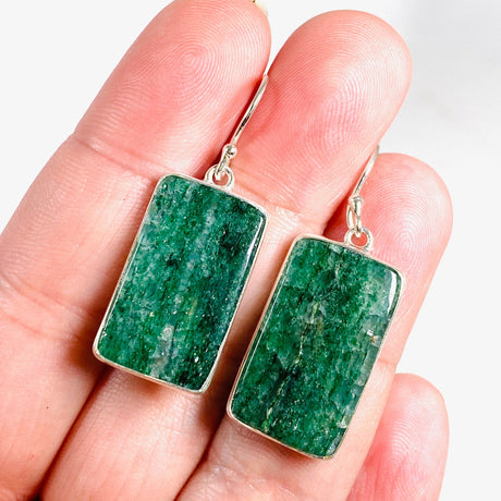 Green Aventurine Rectangular Earrings KEGJ1412 - Nature's Magick