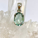Green Fluorite Oval Faceted Pendant PPGJ1284