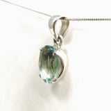 Green Fluorite Oval Faceted Pendant PPGJ1284