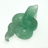 Green Fluorite Snake with head up GFLS-01