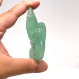 Green Fluorite Snake with head up GFLS-01