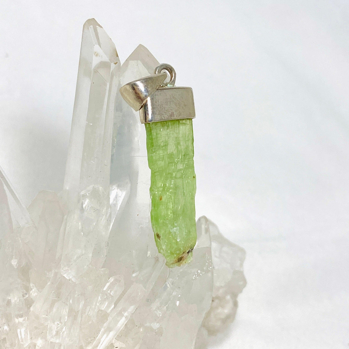 Green Kyanite Raw Crystal Pendant PPGJ757 - Nature's Magick