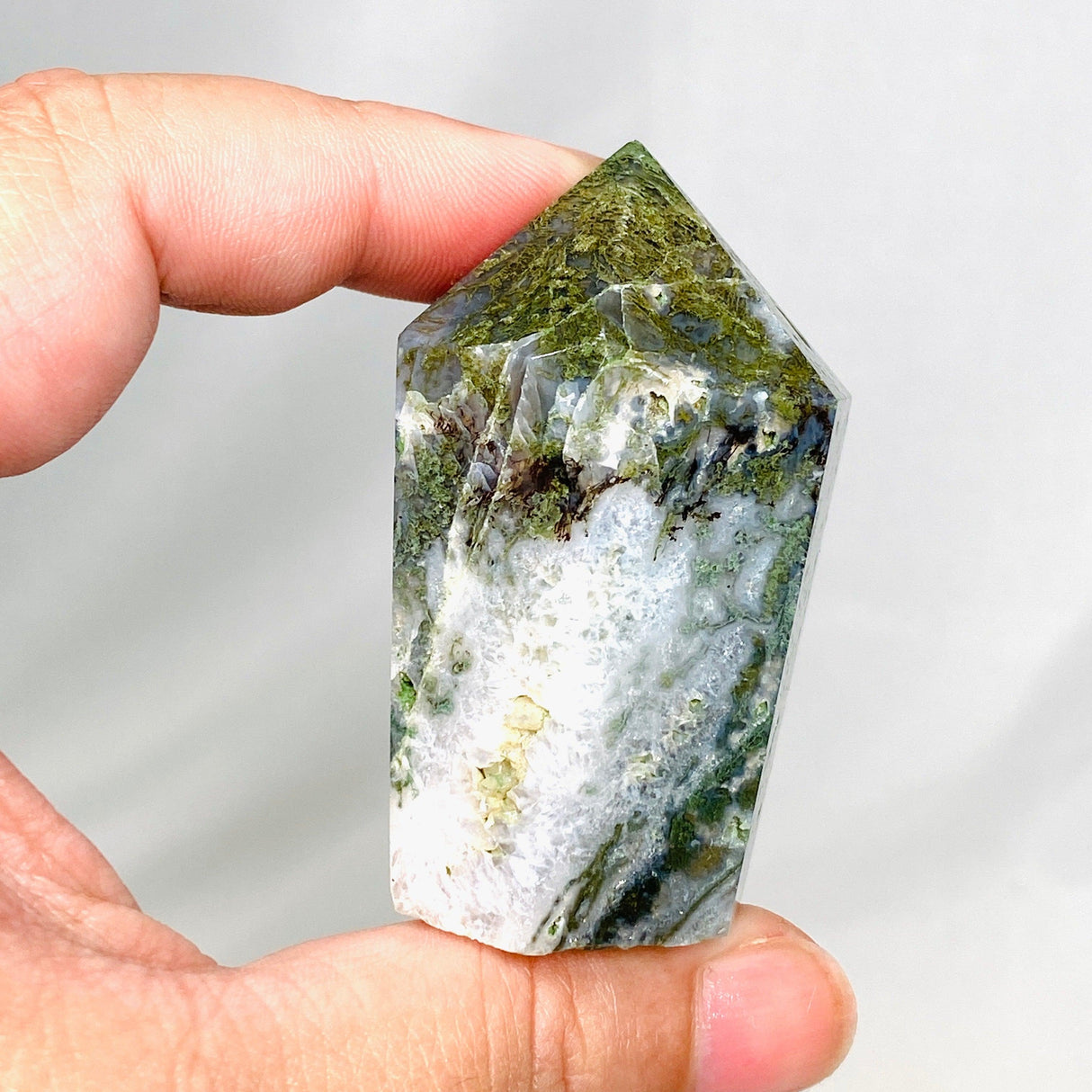 Green Moss Agate Point - Nature's Magick