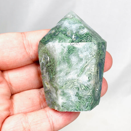 Green Moss Agate Point - Nature's Magick