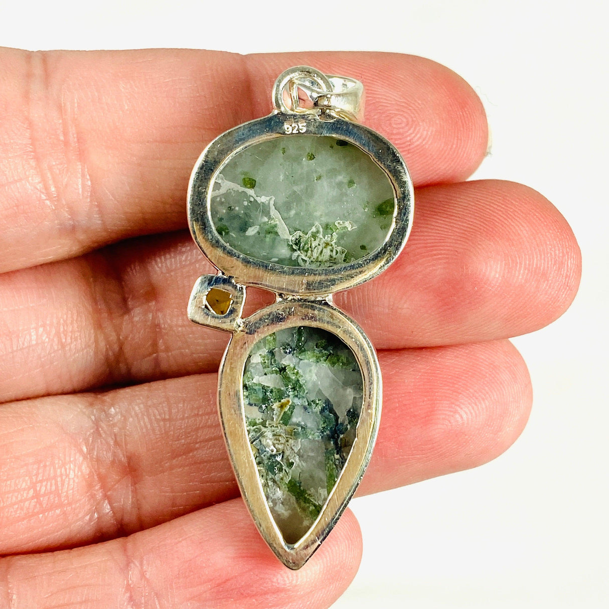 Green Tourmaline and Peridot Multi Stone Pendant KPGJ4109 - Nature's Magick