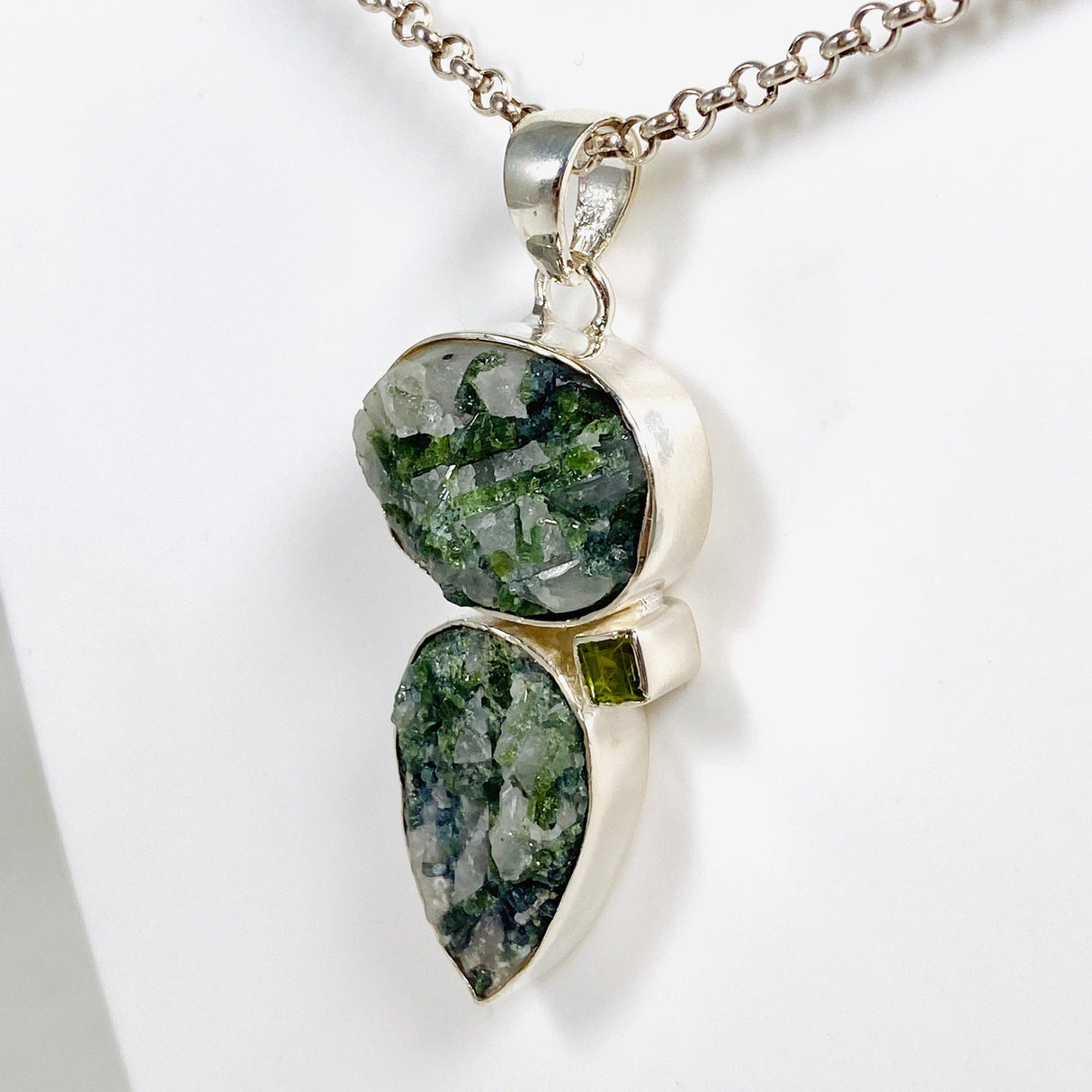 Green Tourmaline and Peridot Multi Stone Pendant KPGJ4109 - Nature's Magick