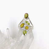 Green Tourmaline and Peridot Multistone Gemstone Ring in a Decorative Setting R4796 - Nature's Magick