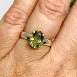 Green Tourmaline Oval Faceted Ring Size 6.5 PRGJ543