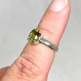 Green Tourmaline Oval Faceted Ring Size 6.5 PRGJ543