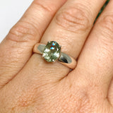 Green Tourmaline Oval Faceted Ring Size 7 PRGJ542