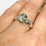 Green Tourmaline Oval Faceted Ring Size 7 PRGJ542