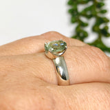 Green Tourmaline Oval Faceted Ring Size 7 PRGJ542