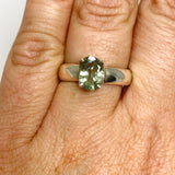 Green Tourmaline Oval Faceted Ring Size 7 PRGJ542