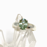 Green Tourmaline Oval Faceted Ring Size 7 PRGJ542