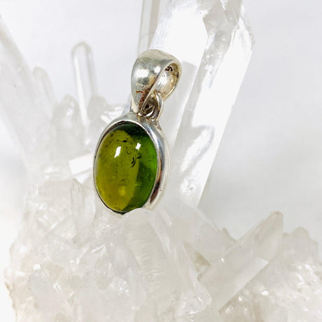 Green Tourmaline Oval Pendant PPGJ591 - Nature's Magick