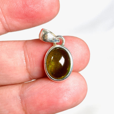 Green Tourmaline Oval Pendant PPGJ591 - Nature's Magick