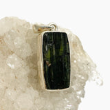 Green Tourmaline Rectangular Raw Pendant PPGJ924