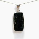 Green Tourmaline Rectangular Raw Pendant PPGJ924