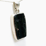 Green Tourmaline Rectangular Raw Pendant PPGJ924