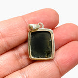 Green Tourmaline Rectangular Raw Pendant PPGJ925