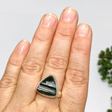 Green Tourmaline Triangular Raw Ring Size 8 PRGJ719