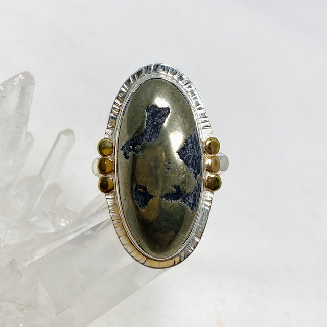 Healer's Gold Oval Ring with Brass Accents Size 11 KRGJ3196 - Nature's Magick