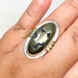 Healer's Gold Oval Ring with Brass Accents Size 11 KRGJ3196 - Nature's Magick
