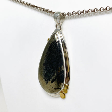 Healer's Gold Teardrop Pendant with Brass Accents KPGJ4379 - Nature's Magick