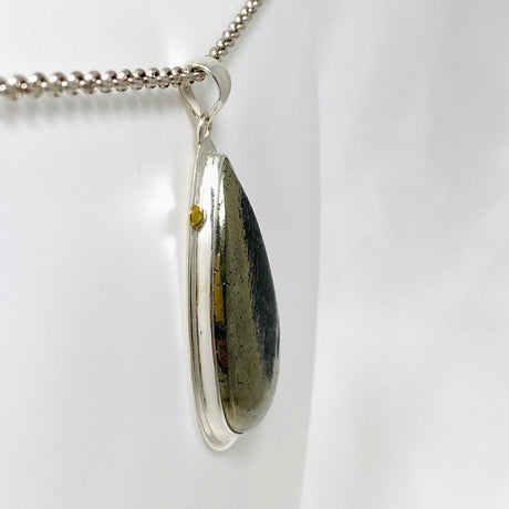 Healer's Gold Teardrop Pendant with Brass Accents KPGJ4379 - Nature's Magick