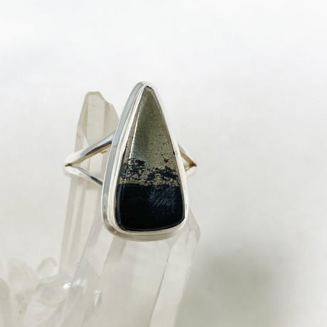 Healer's Gold Triangular Split Band Ring Size 8 KRGJ3201 - Nature's Magick