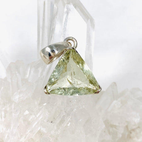 Heliodor Beryl Faceted Triangle Trillion Cut Pendant PPGJ540 - Nature's Magick