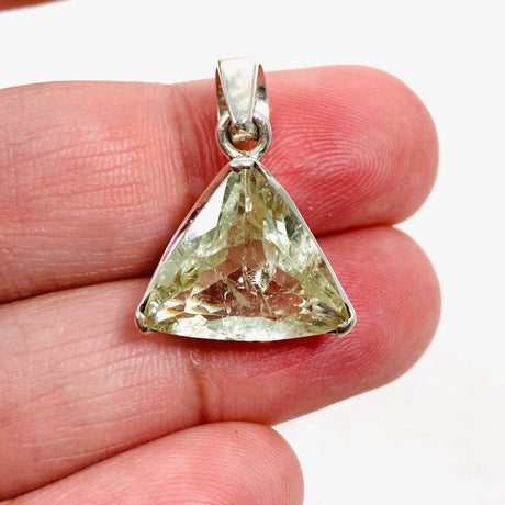 Heliodor Beryl Faceted Triangle Trillion Cut Pendant PPGJ540 - Nature's Magick