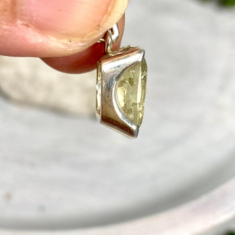 Heliodor faceted square pendant PPGJ327 - Nature's Magick