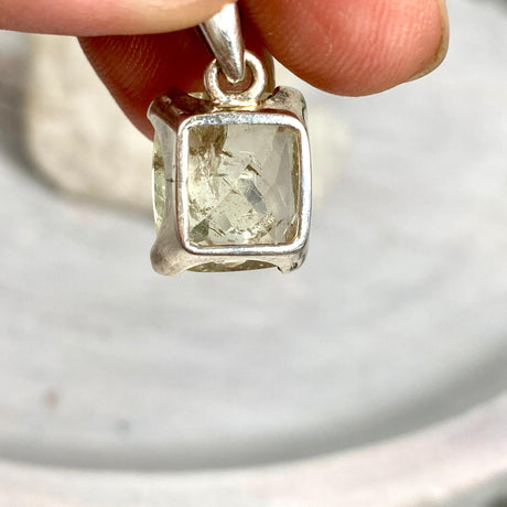 Heliodor faceted square pendant PPGJ327 - Nature's Magick