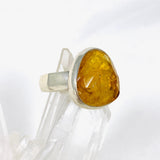 Heliodor Golden Beryl Flat Cut Ring Size 8.5 PRGJ320 - Nature's Magick