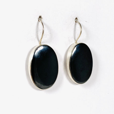 Hematite Oval Fixed Hook Earrings KEGJ1098 - Nature's Magick