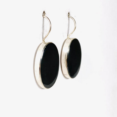 Hematite Oval Fixed Hook Earrings KEGJ1098 - Nature's Magick